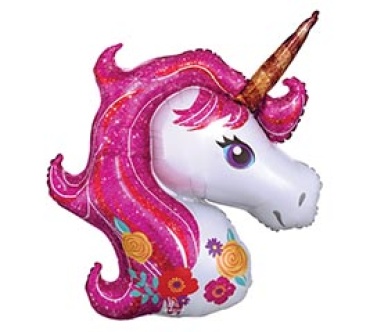 Fancy Unicorn Stick Balloon