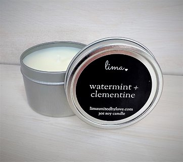 Scented Lima Candle | Watermint & Clementine