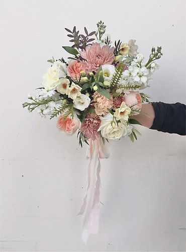 Soft Peach Bridal Bouquet