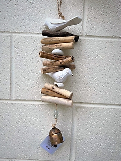 Double Wooden Bird Wind Chime