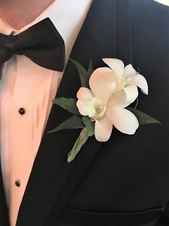 Double Dendrobium Boutonniere