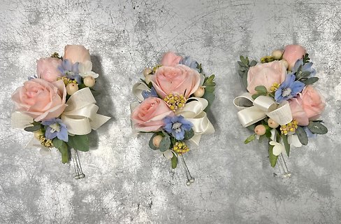 Blush Pink Spray Rose Corsages