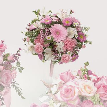 22. Pink Gerbera Daisy and Carnation Bouquet