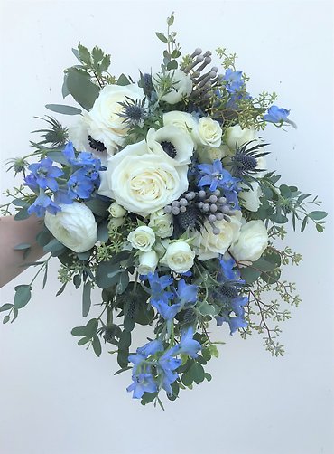 Blue-hued Bridal Bouquet