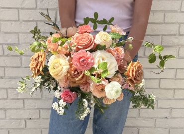Peach Ranunculus Bridal Bouquet