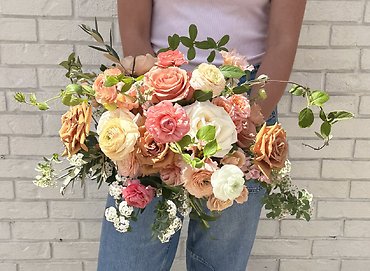 Peach Ranunculus Bridal Bouquet